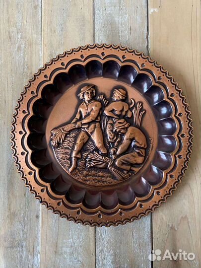 Медное панно. Италия. Винтаж