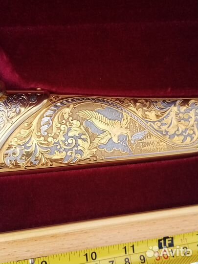 Нож Орёл. Златоуст. Ручная работа. Золото