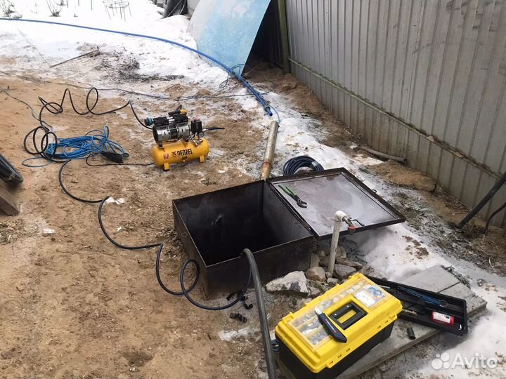 Чистка скважин, ремонт скважин. Замена насоса