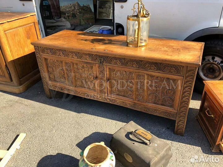Сундук.Скамья.Бретонь.Винтаж.Мебель массив.Старина
