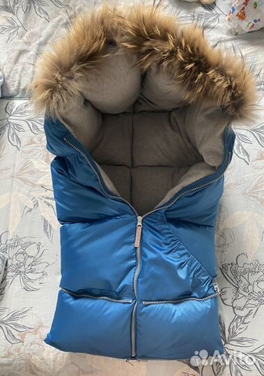 Конверт- одеяло на выписку осень-зима