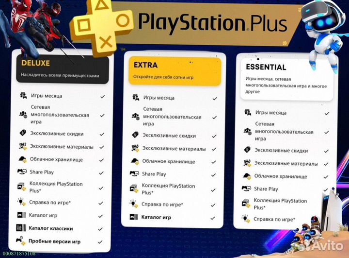 Подписка ps plus турция delux на ps5 ps4 (Арт.70961)