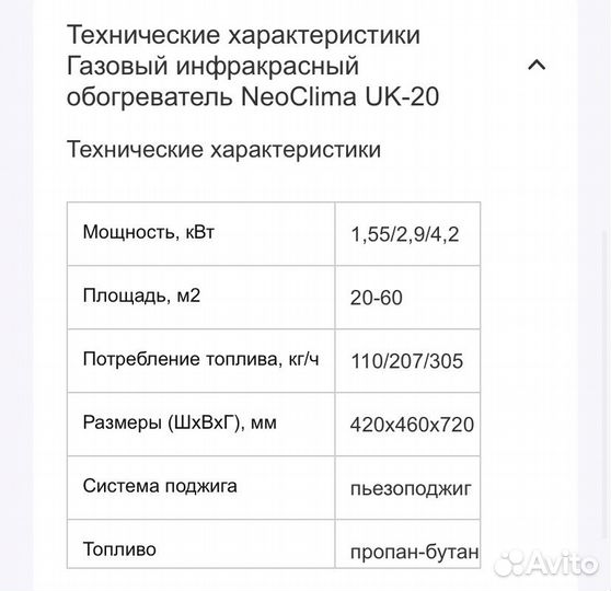 Газовый конвектор Neoclima