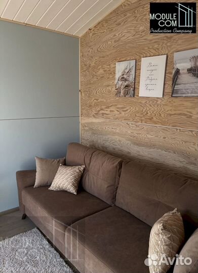 Модульный дом с отделкой и закрытой террасой