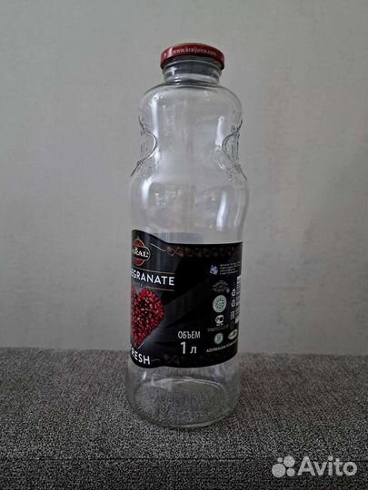 Стеклянная бутылка 1 л