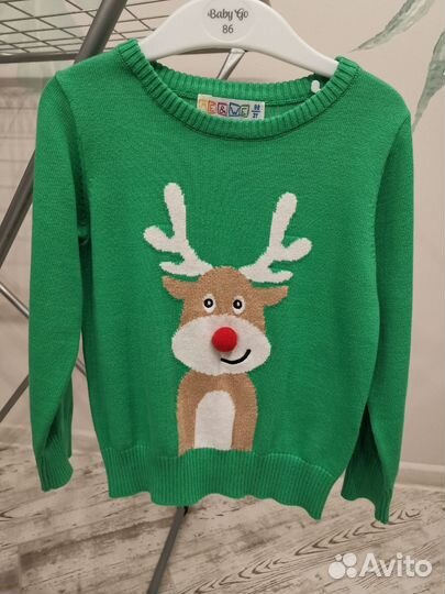 Свитер детский новогодний 98