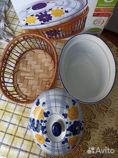 Кастрюля жаропрочная керамическая