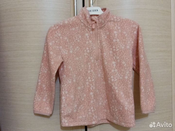 Флисовая кофта для девочки 5-6 лет