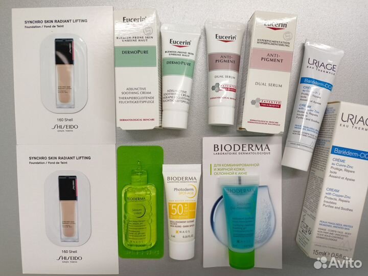 Пробники Bioderma, Eucerin, shiseido