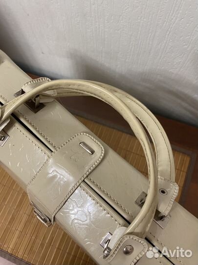 Редикюль саквояж СССР серо бежевый женский