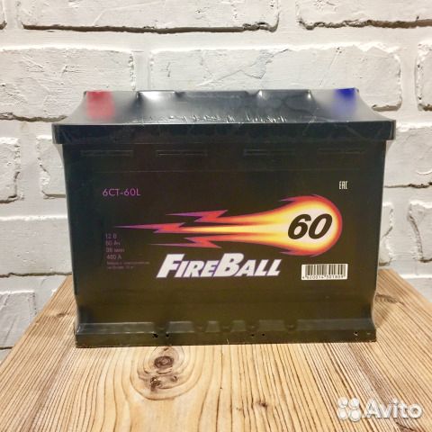 Аккумулятор FireBall 60 А/ч пр. Доставка бесплатно