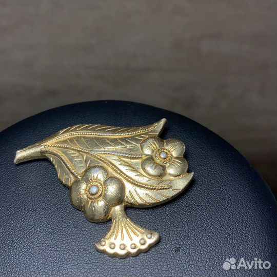 Винтажная Брошь Цветы Сделано В СССР