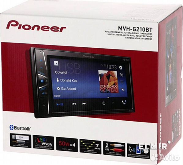 Автомагнитола 2DIN Pioneer MVH-G210BT Bluetooth