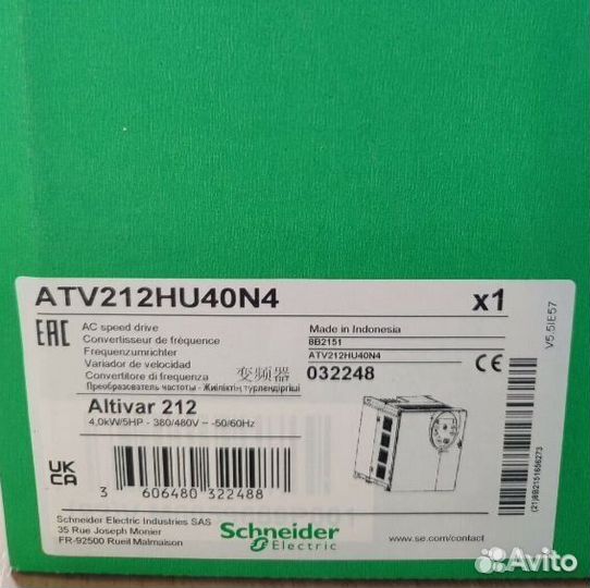 Преобразователь Schneider Electric ATV212HU40N4