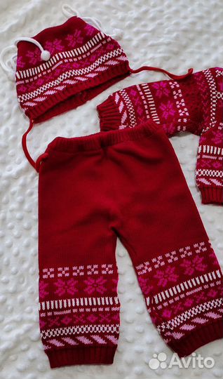 Костюм вязаный для девочки 56 62