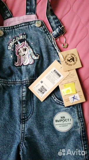Джинсовый комбинезон новый