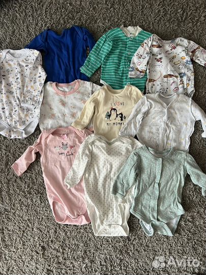 Вещи пакет для девочки от 0 до 3, размер 56-62
