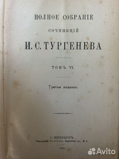 Тургенев 1891