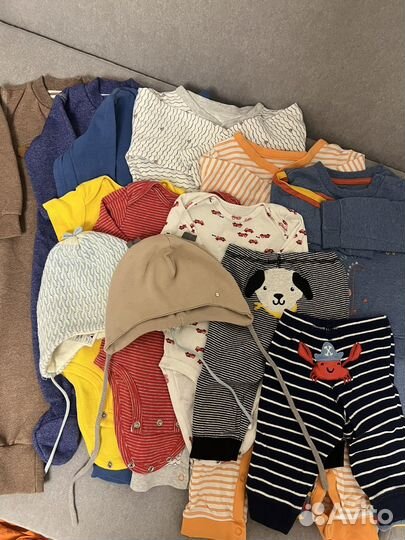 Одежда пакетом на мальчика 68-80 см