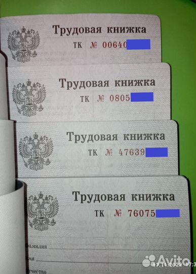 Трудовые книжки ТК-5 и Все Другие Серии, Гознак