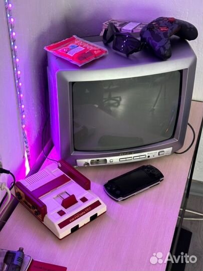 Игровая приставка dendy + телевизор aiwa