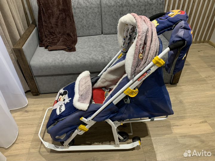 Санки-коляска disney baby 2 микки маус