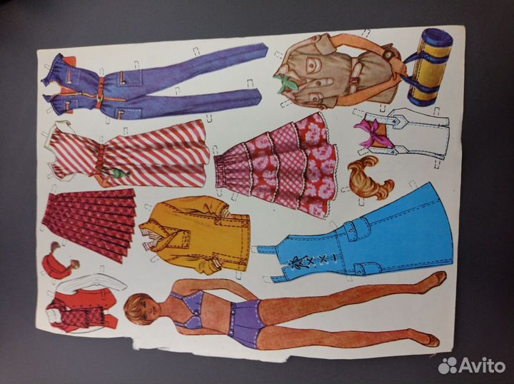 Куклы бумажные СССР разные с одеждой