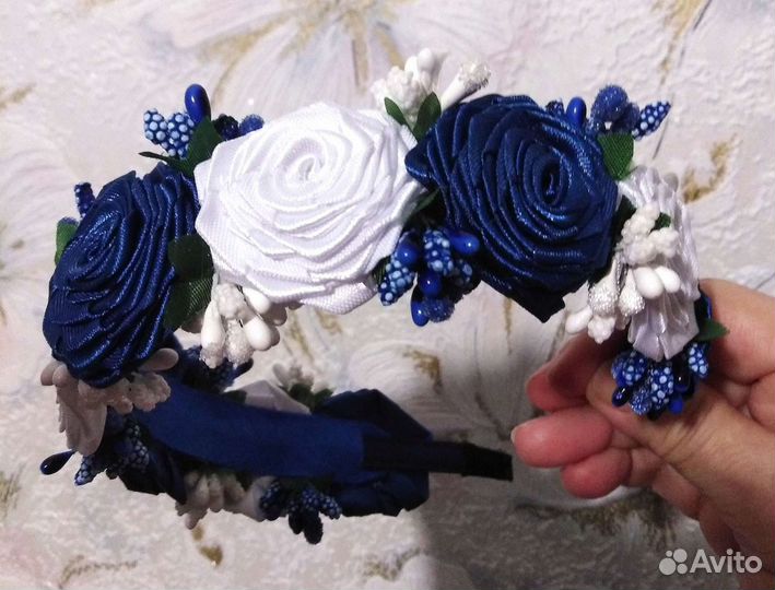 Ободок с розами