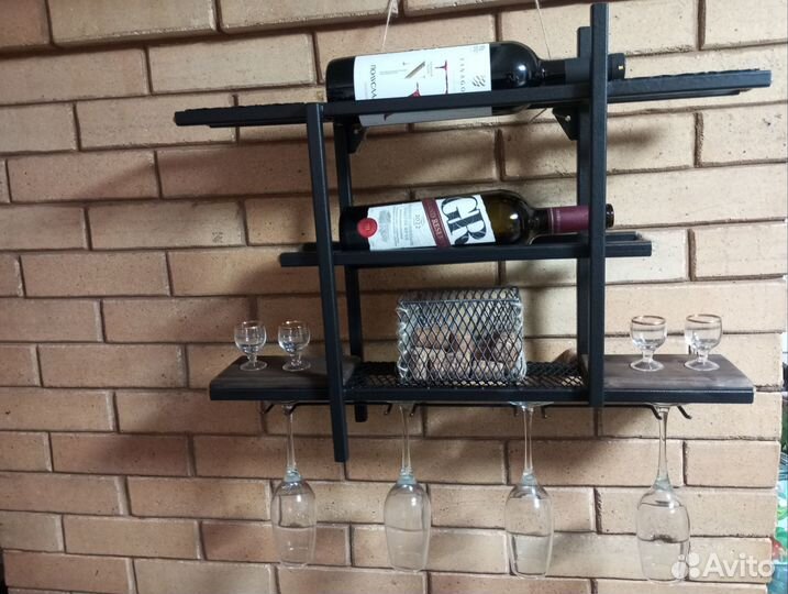 Винная полка лофт