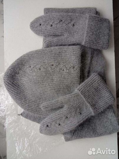 Комплект ангора шапки шарфы