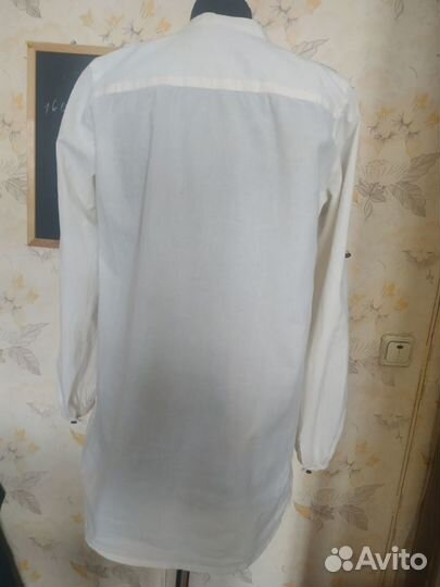 Рубашка блузка женская белая кремовая, 50 р