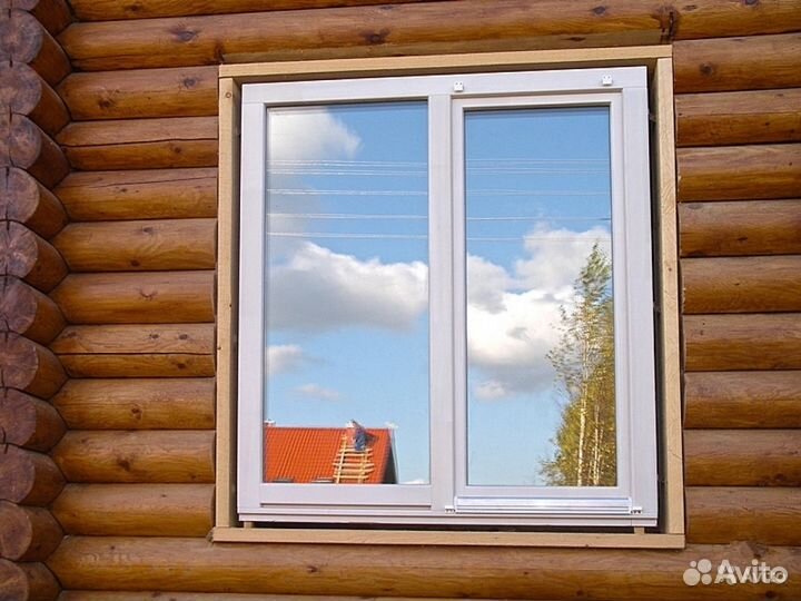 Окно пвх двухстворчатое с тонировкой