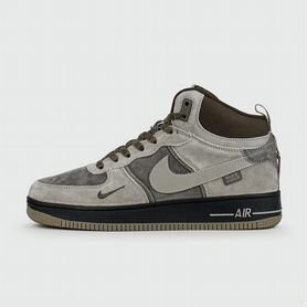 Nike Air Force 1 Mid L.Grey / Black Ftwr with Fur