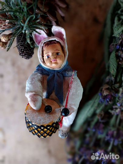 Ватные елочные игрушки