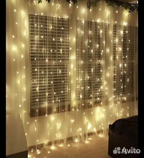 Гирлянда Занавес-Штора, Водопад