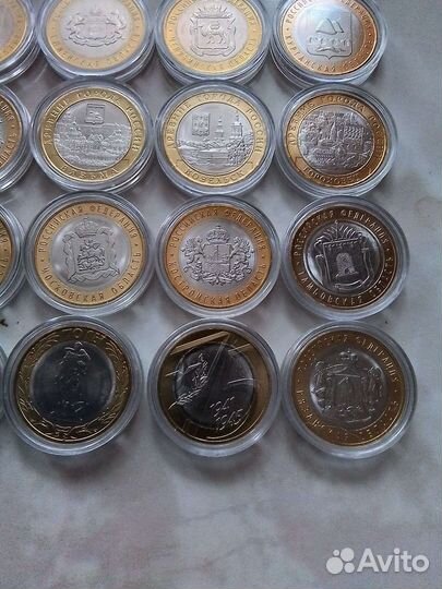 Монеты 10 руб. Набор 25 шт. Из мешка. UNC