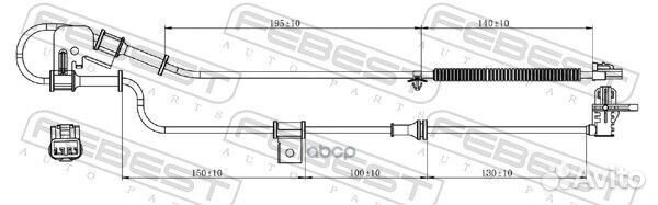 Датчик ABS передний правый 12606002 Febest