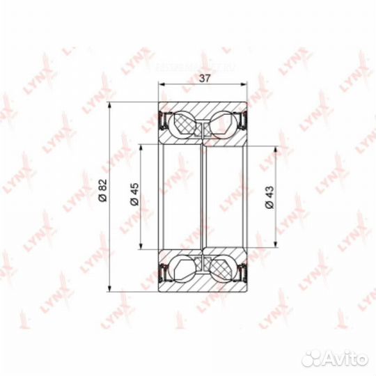 Lynxauto WB-1057 Комплект подшипника ступицы колес