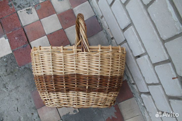 Корзина плетеная из лозы 25х25х42