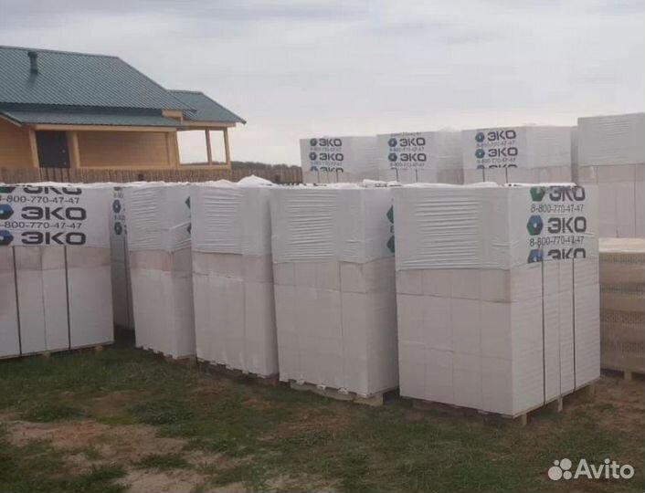 Газоблок эко D600 B3,5 600x250x100