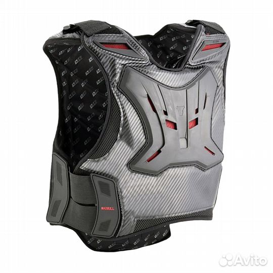 Мотожилет защита тела MadBull Evolution черно-кра