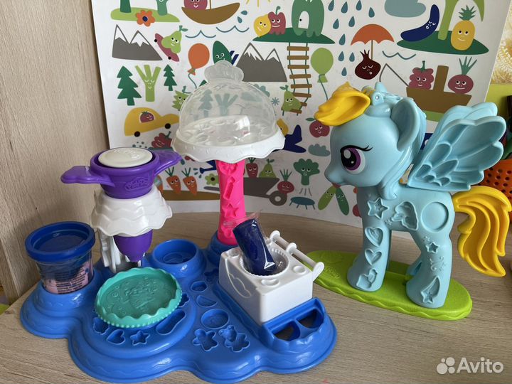 Наборы от Play doh и паровоз My little Pony