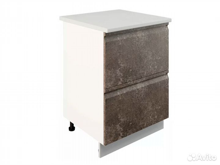Кухня Бруклин корпус шнг2Я 600 белый фасад шнг2Я 6