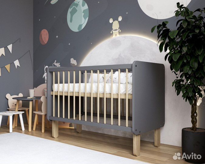 Кроватка для новорожденных с матрасом
