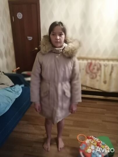 Парка для девочки 134 зима