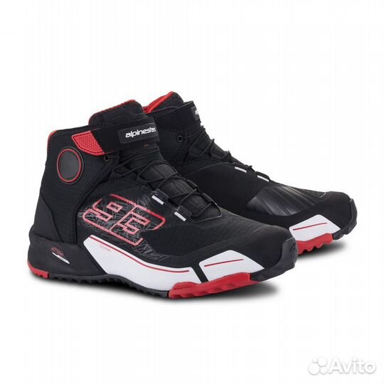 Motorradschuhe Alpinestars MM93 CR-X Drystar Schwarz-Rot-Wei Черный