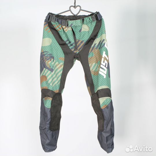 Мотоштаны JustCat (Камуфляж Зеленый, 34)