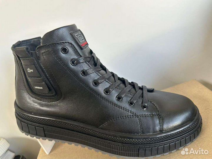 Зимние ботинки натуральный мех и кожа