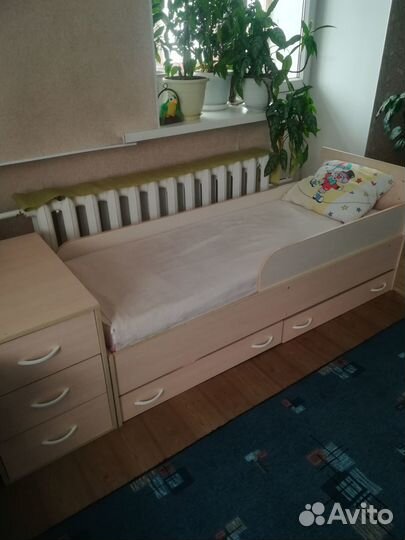Детская кроватка трансформер с комодом