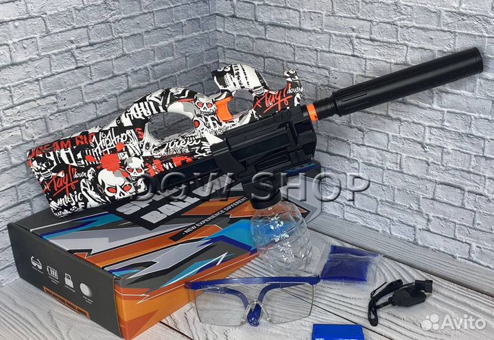 Детский автомат P90 orbeez Красный